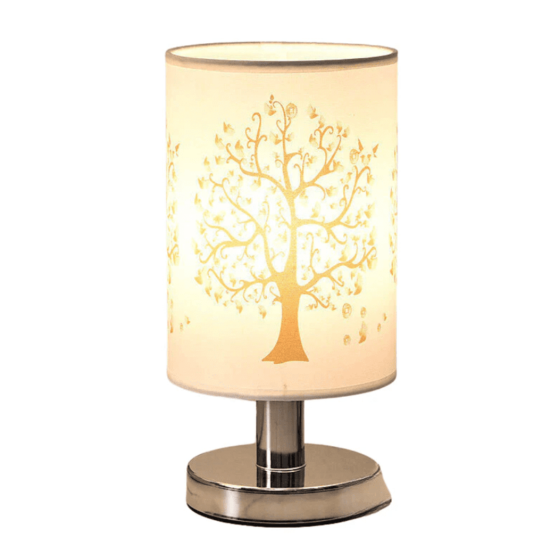 LumiBois Lampe de Table – Design Épuré avec Base en Bois Naturel